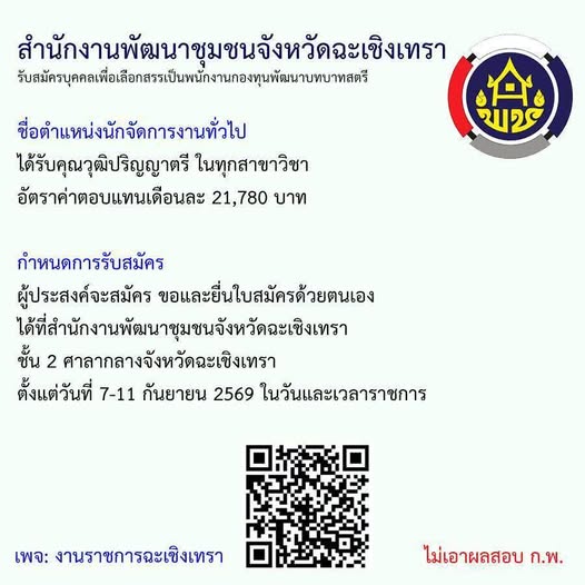 ประชาสัมพันธ์ข่าวรับสมัครงาน